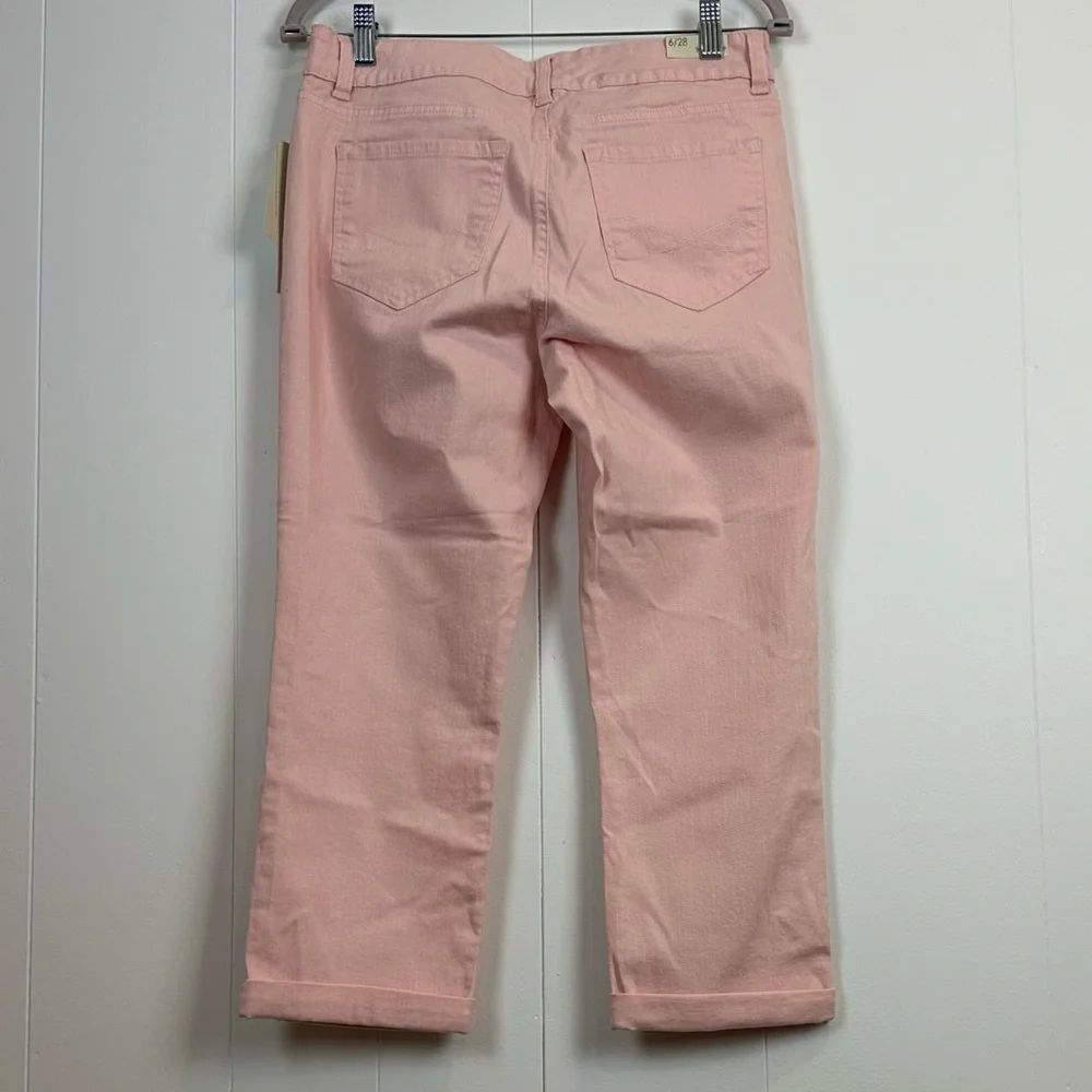 Vintage America Pink Boho Crop Jeans Size 6 - Picture 2 of 7